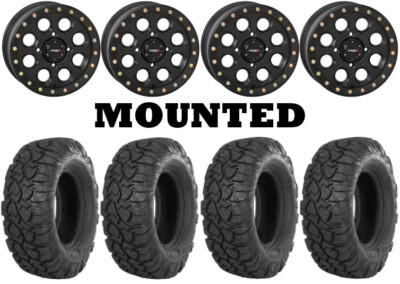 Kit 4 ITP UltraCross R-Spec 27x9-14 on System 3 SB-7 Beadlock Matte Black HP1K