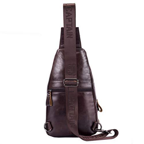 Leather Sling Bag Crossbody Backpack for Men Women Travel  display picture 2