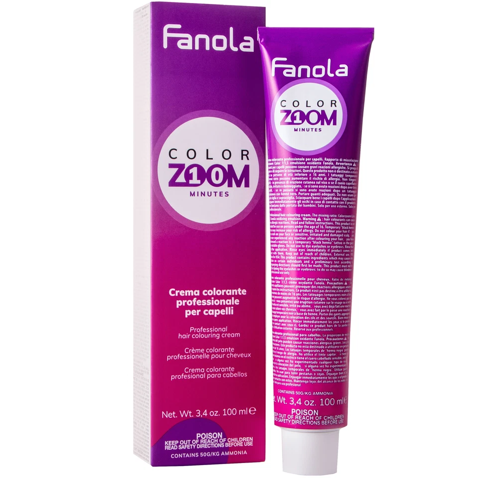 Fanola Color Zoom Haarfärbecreme 100ml, Schnelle und farbenfrohe Wirkung