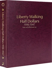 Whitman Prestige™ Album-Liberty Walking Half Dollars 1916-47 Date & Mintmark Set