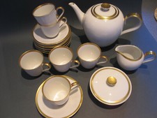 Superbe service à café en porcelaine Heinrich Bavaria Anmut à bord doré
