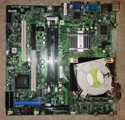 Motherboard Supermicro PDSBM-LN1 with CPU and heatsink