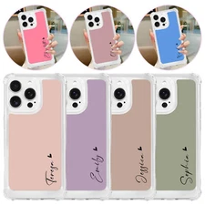Custom Name Phone Case For iPhone 15 16 17 Pro Samsung A26 A56 A36 Bumper Cover