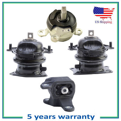 for Acura MDX, Honda Pilot 6 Speed Engine Motor Mounts & Trans. Mount 4Pcs Set