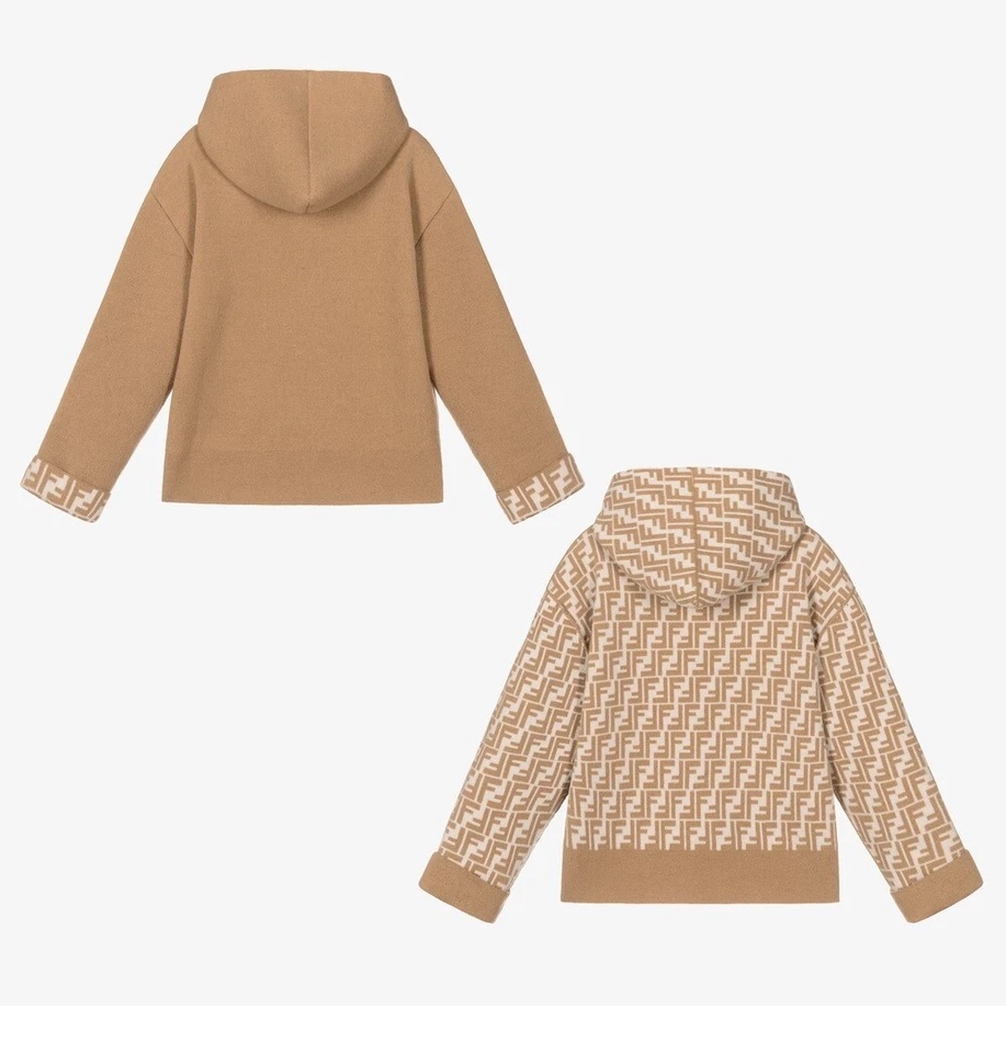 JERSEY CON CAPUCHA TEJIDO DETALLE MONOGRAMA FENDI KIDS FF 7 años Foto 3 de 3