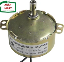 CHANCS TYD-50 Synchronous Motor 110V AC 10-12RPM 4W CW/CCW Electric Motor Geared
