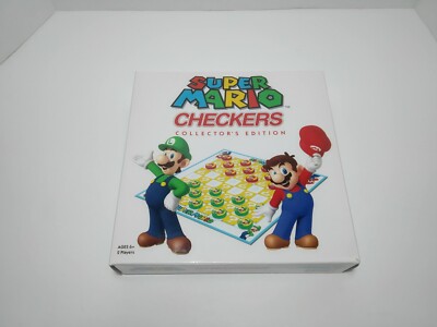 Super Mario Checkers Collector's Edition Mario vs. Luigi USAopoly 100% COMPLETE