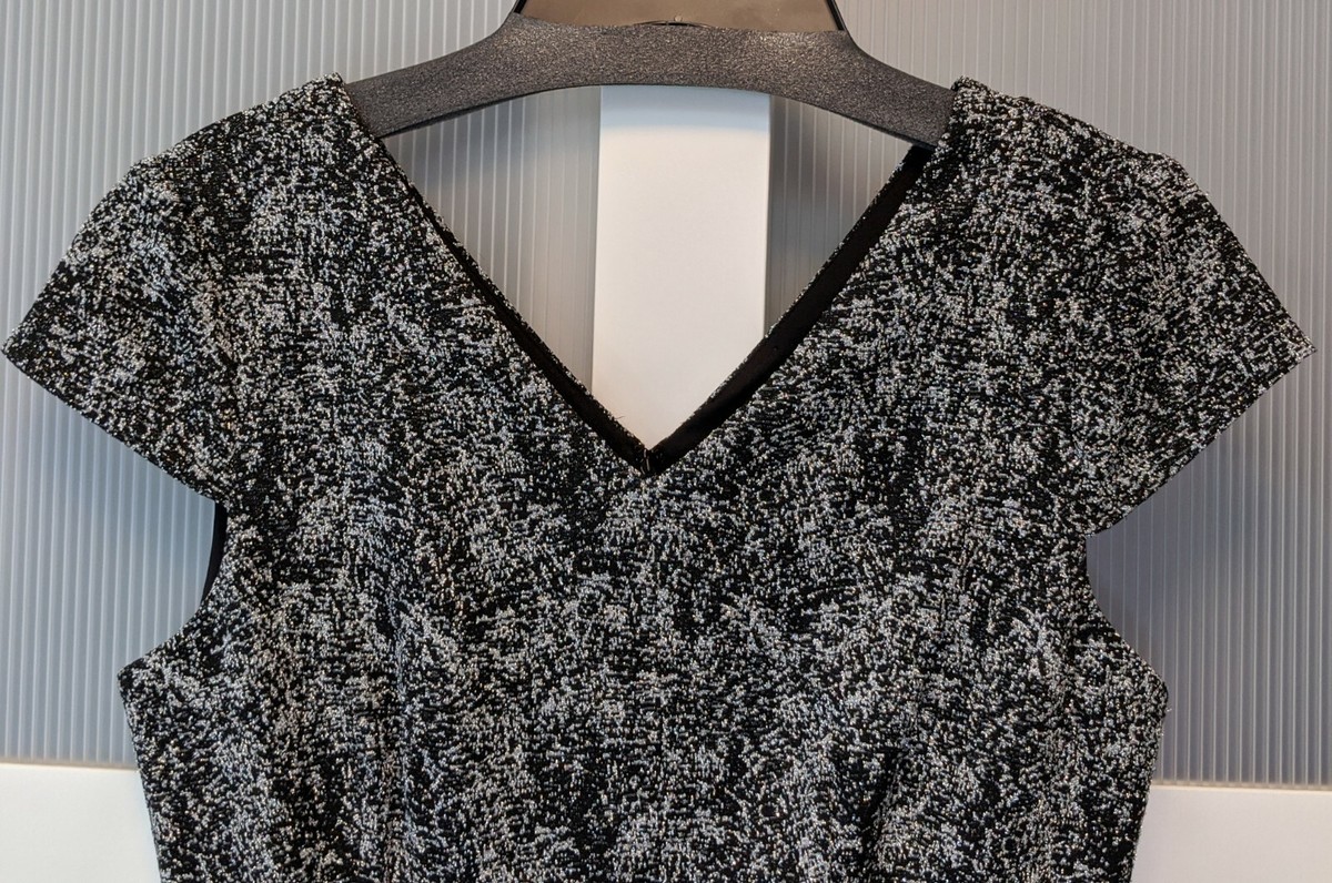 betsey johnson metallic dress Betsey Johnson Black and Silver Metallic Dress - Size 6