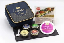 Imperial Black Caviar Gift Set (Beluga, Osetra, White Sturgeon, Siberian Osetra)