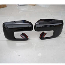Glossy Black Side Door Mirror Cover Cap For Ford F150 F-150 2021 2022 2023 2024