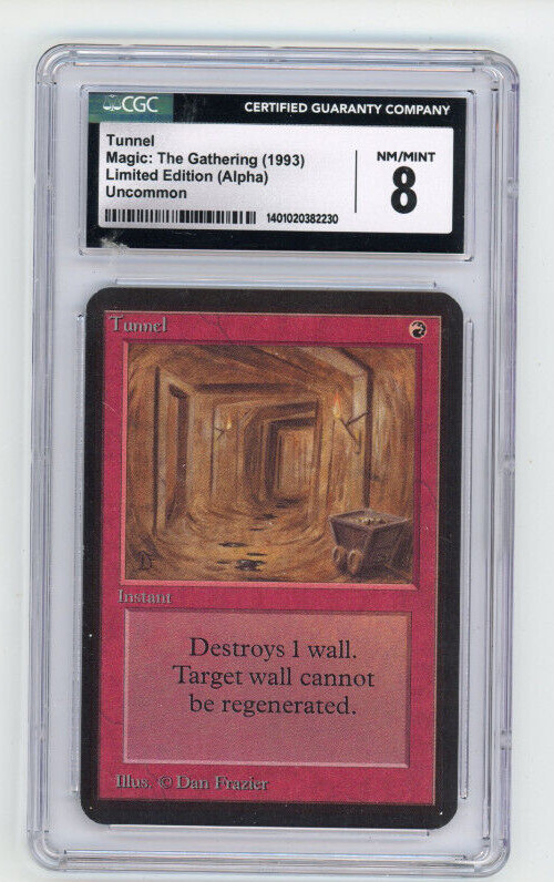 1993 Magic the Gathering MtG LIMITED EDITION ALPHA TUNNEL CGC 8
