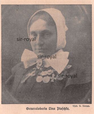 Generaloberin Lina Plaschke - 1917 - Historische Aufnahme ~9x10cm