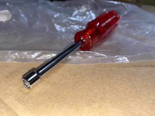 Proto J9208 1/4” Nut driver, Red Handle, Hollow Shaft, Made In USA 🇺🇸 - Picture 3 of 3