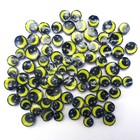 Yellow Moon with Stars 49102 Millefiori Coe 90 Glacial Art Glass Fusing Supplies