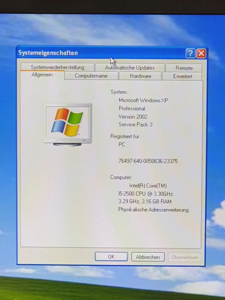 HP Compaq Windows XP Gamer PC Spiel Computer i5 3,30GHz 240GB SSD 4GB DVDRW COM - Bild 4 von 4