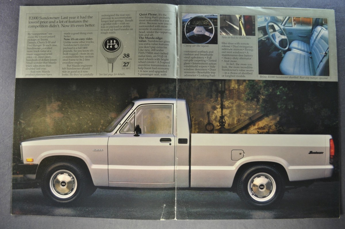 1983 Mazda Pickup Truck Brochure B2000 Sundowner B2200 Diesel