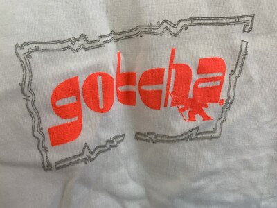 Vintage GOTCHA Surf Tshirt Sz M Single Stitch 1991 Neon NOS NWOT