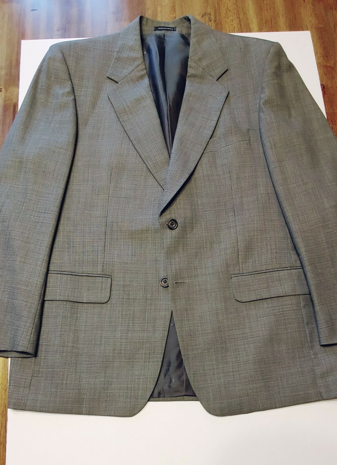 GIACCA YSL YVES SAINT LAURENT GRIGIO MARRONE CHIODO 2 BtTN (44L 35W)