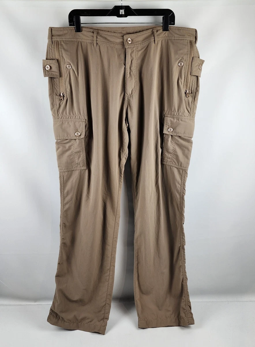 Clothing Arts Mens Cargo Pants P-Cubed Pick Pocket Proof Tan Khaki Size  38x32