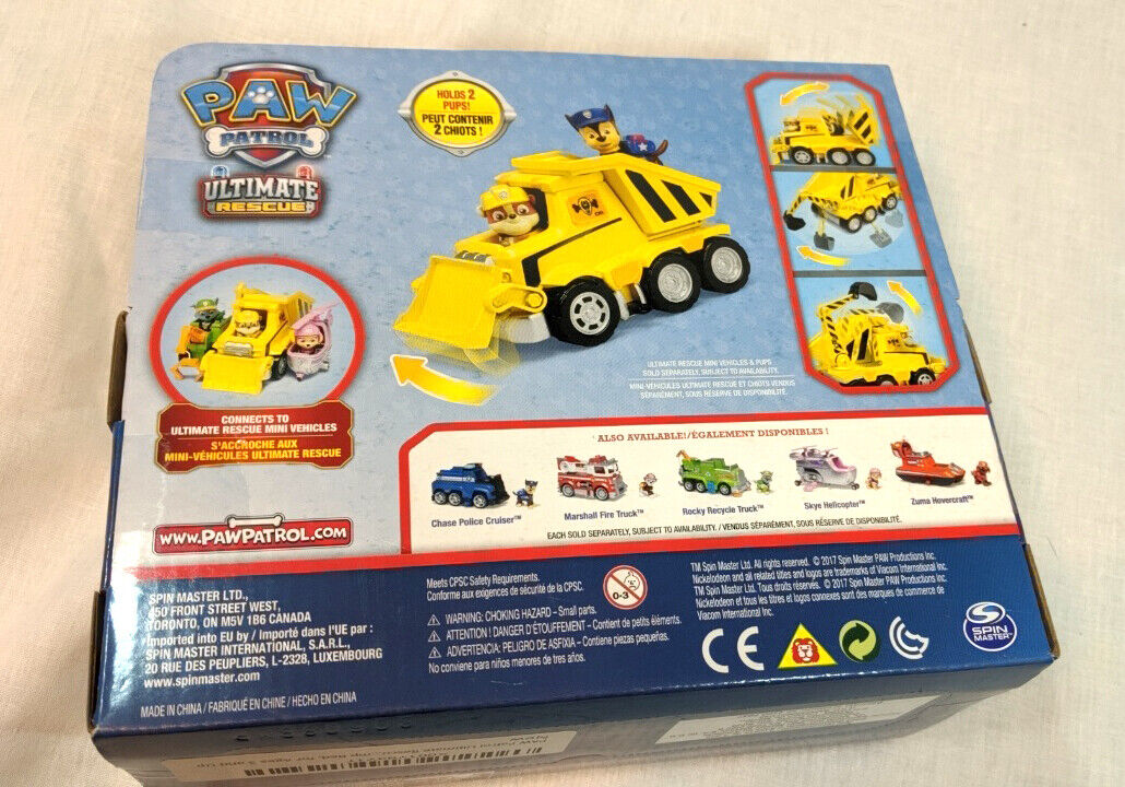 *New* Paw patrol combo Chase police cruiser and rumbble Bulldozer Ultimate rescu