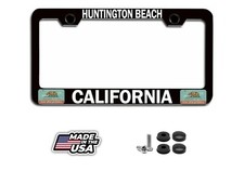 Huntington Beach California Californian Steel License Plate Frame