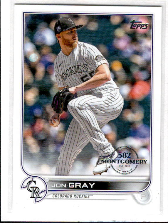 2022 Topps 582 Montgomery Club Foil Stamped Jon Gray  #161 Rockies