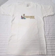 Vtg Stratosphere Las Vegas Embroidered Vintage White T-Shirt Size Small Single S