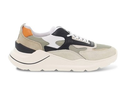 Sneakers D.A.T.E. M FUGA BC in white suede leather - Men's Shoes