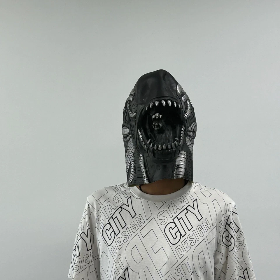 Alien Xenomorph Latex Mask Halloween Party Cospaly Spoof Head Cover &Mask - Image 4 of 4