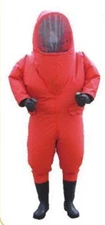 Heavy Type Fully Enclosed Chemical Protective Suit New Orange pc