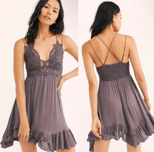 Free People Adella Slip Dress Women’s XS Boho Mini Dress GUC
