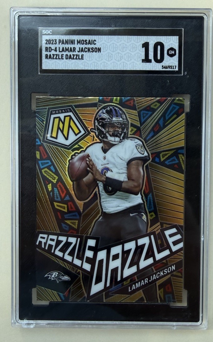 2023 Panini Mosaic - Razzle Dazzle Lamar Jackson #RD-4 SGC -10