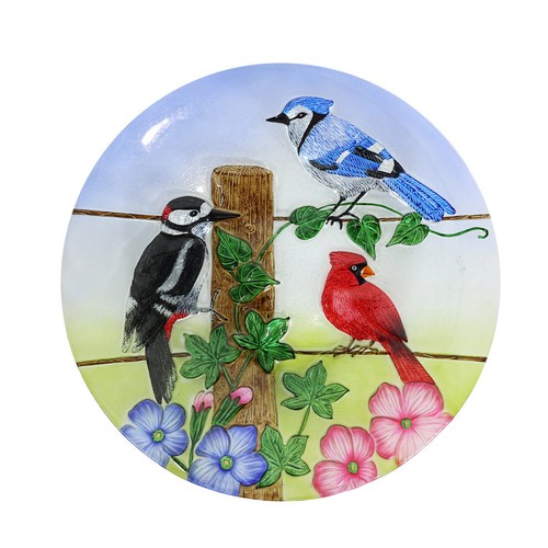 Briarwood Lane Country Birds Glas Vogeltränke - Bild 2 von 6