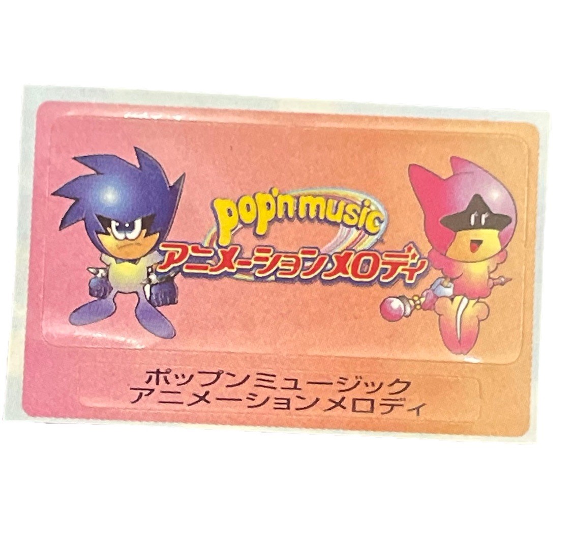 PlayStation 1 Ps1 Pop'n Music Animation Melody Memory Card Sticker AS IS READ