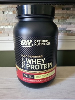 Optimum Nutrition Gold Standard 100% Whey Protein  Vanilla Ice Cream 1.98Lb/31.7
