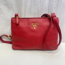 Prada Vitello Daino Double Zip Crossbody 1BH046 128928140