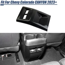 Carbon Fiber Rear Armrest Box Air Vent Trim Cover For Chevrolet Colorado 2023+