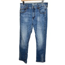 Wrangler Retro Slim Straight Leg Jeans Mens 33x34 Blue Denim Medium Wash 10WLT