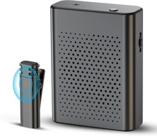 Caiord Wireless Voice Amplifier Black Lavalier Microphone Portable Rechargeable