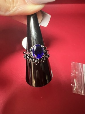 Bomb Party Ring Size 9 - Can't Fight The Moonlight LC Sapphire Fused Hematite