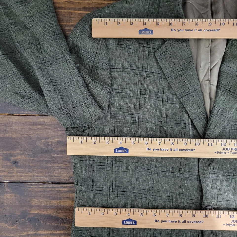 Abrigo Blazer Deportivo Joseph Abboud Para Hombre Tres Botones Verde LIZ LINO LANA 42S Foto 2 de 4