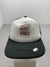 Hat Cap Strap Back One Size Black Trucker Mesh Back Graphic Mens Adjustable