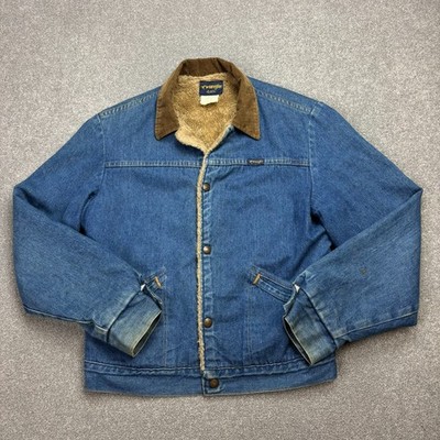 Wrangler Jeansjacke Erwachsene X Small blau Sherpa gefüttert hergestellt in d...