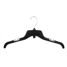SSWBasics 17 inch BreakResistant Black Plastic Dress Hangers Case of 100