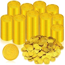 Plastic Treasure Coins - 1000 Pcs Pirate Gold Doubloon