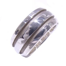 Tiffany TIFFANY SV925 Silver Atlas Double Line Ring US10 9mm Used