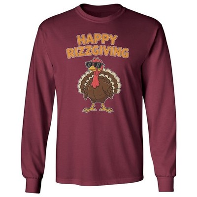 Happy Rizzgiving Gen Alpha Turkey - Thanksgiving Long Sleeve T-Shirt