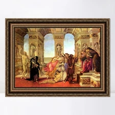 Framed Canvas Art Giclee Print The Calumny of Apelles by Sandro Botticelli