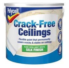 Polycell Crack-Free Ceiling Smooth Silk Flexible Paint White 2.5 Litre