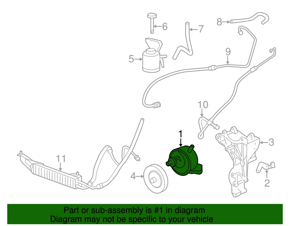 Genuine GM Power Steering Pump 84996212 - Изображение 3 из 3